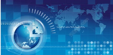 免費下載 藍色科技背景矢量圖，CDR格式，助力技術開發與運營設計